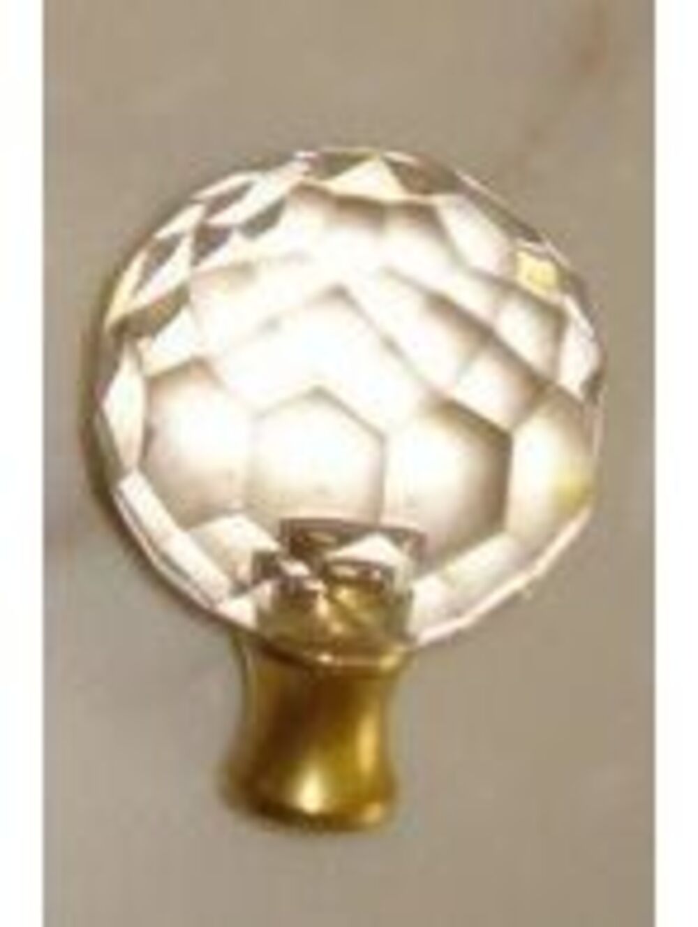 Vintage Cut Crystal Faceted Round Finial for Lamp Possibly Waterford - Picture 2 of 5